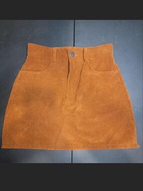 SHEIN Corduroy Mini Skirt in Burnt Orange